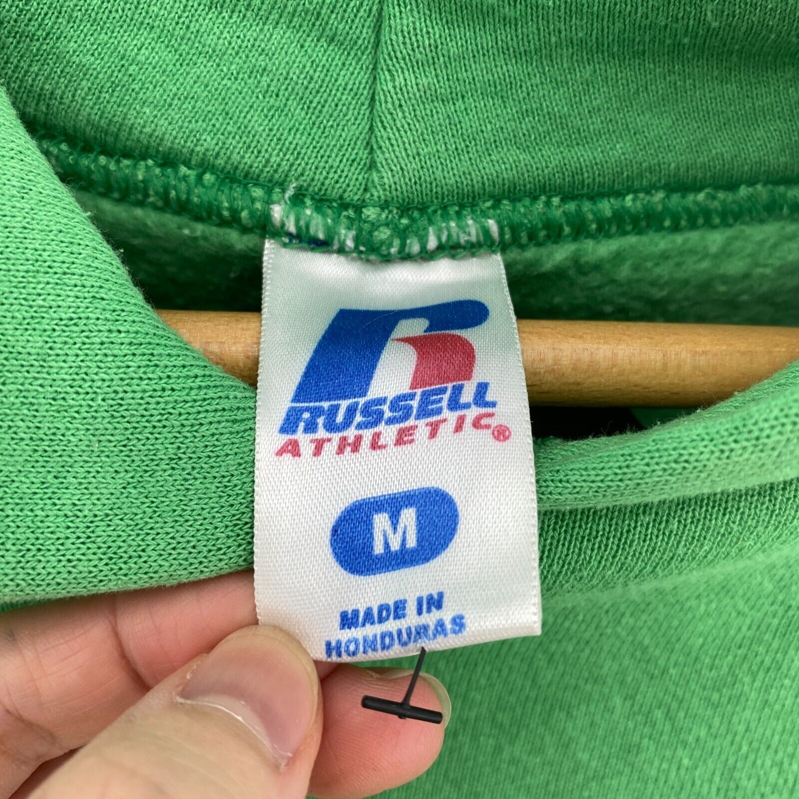 Russell Athletic Solid Green Sweatshirt Size M Hoodie