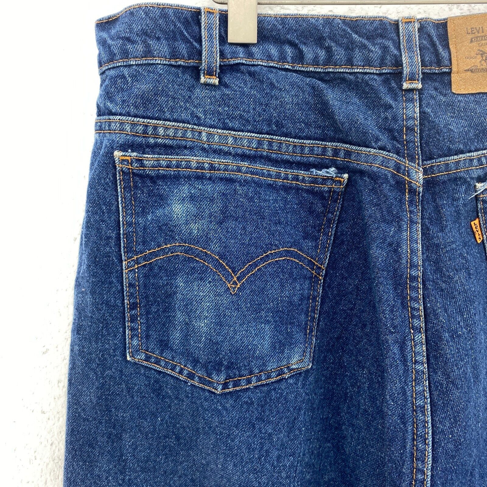 Levi Strauss 619 Orange Tab Blue Medium Wash Jeans Size 38 Straight Leg