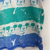 Mickey Mouse Disney All Over Print Green T-shirt Size M