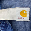 Vintage Carhartt Double Pocket Medium Wash Blue Denim Shirt Size M
