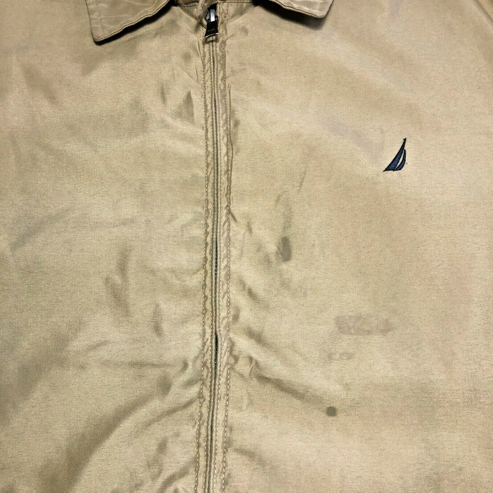 Nautica Vintage Beige Jacket Full Zip Size L