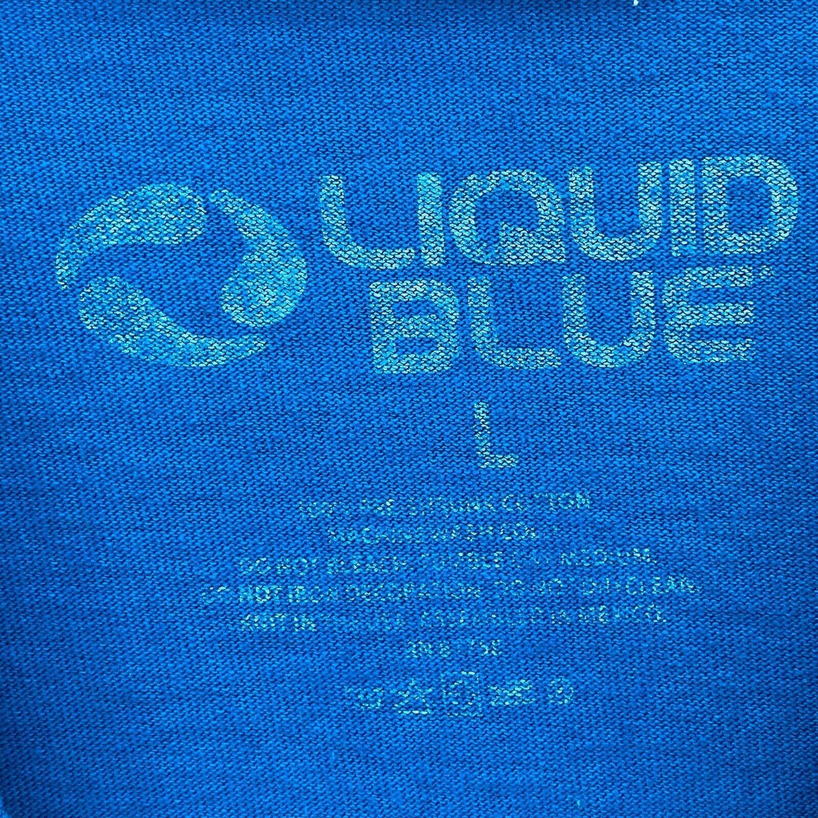 Vintage Liquid Blue Flying Circus Monthy Pythons Blue T-shirt Size L