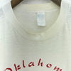Oklahoma Sooner State Native American Print White T-shirt Size M Single Stitch