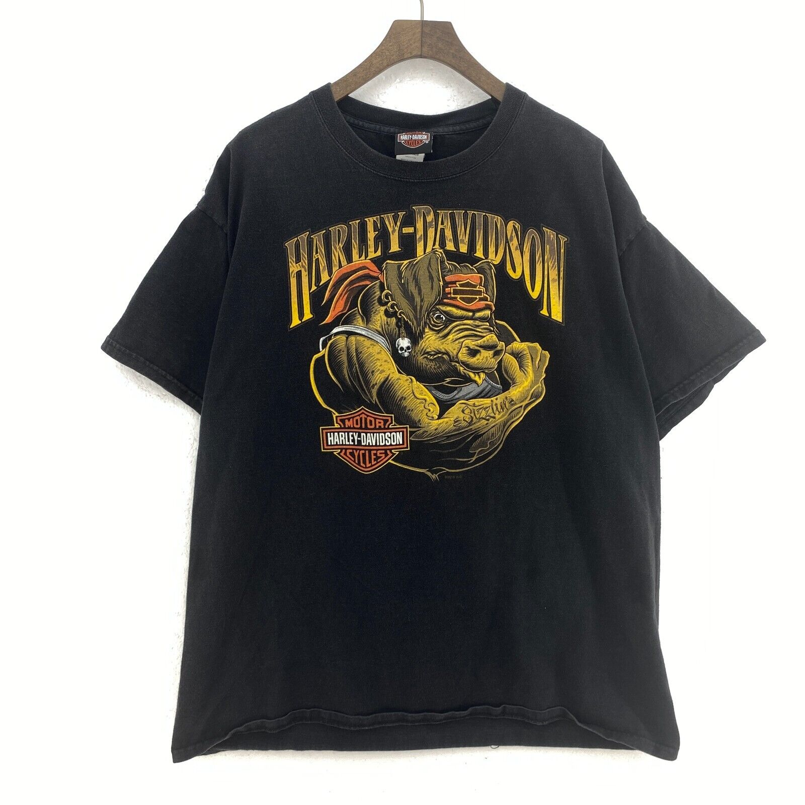 Harley Davidson Motorcycles BIig Hog 2015 Black T-shirt Size XL Tee