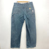 Carhartt Double Knee Black Dungaree Fit Workwear Pants Size 36 x 32
