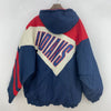 Cleveland Indians MLB Navy Blue Full Zip Insulated Jacket Size L Hooded