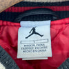Nike Air Jordan Full Zip Black Red Leather Jacket Size S Kids