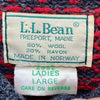 Vintage L.L.Bean Wool Button Up Red Cardigan Sweater Size L Women's