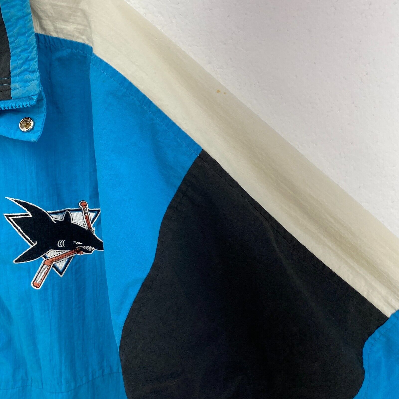 Vintage Starter San Jose Sharks NHL Full Zip Insulated Blue Jacket Size XL