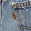 Levi's 550 Orange Tab Relax Fit Light Wash Blue Denim Shorts Size 33