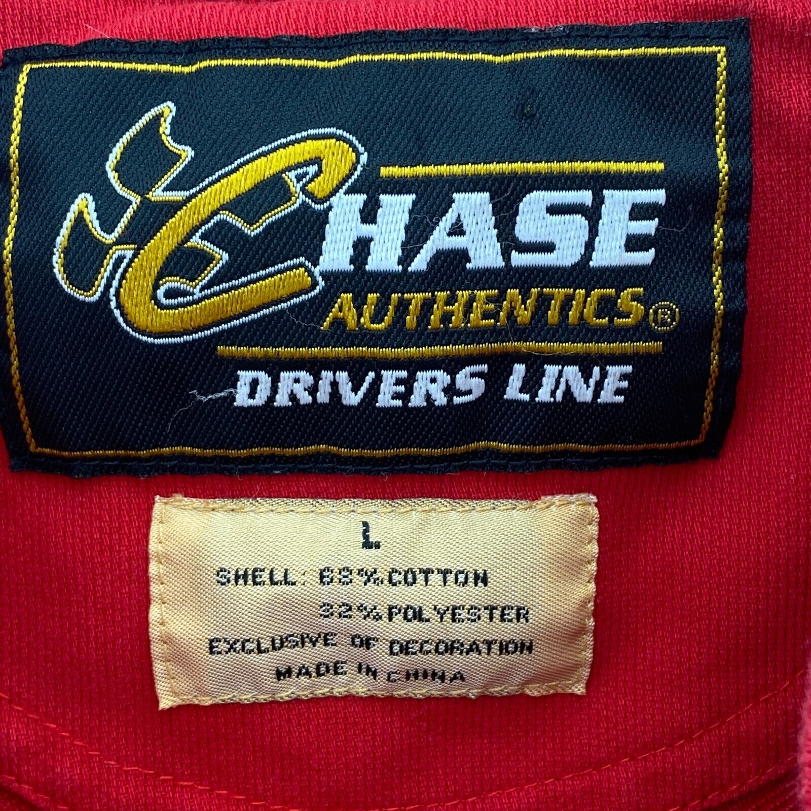 Vintage Dupont Chase Nascar Dupont Quarter Zip Red T-shirt Size L
