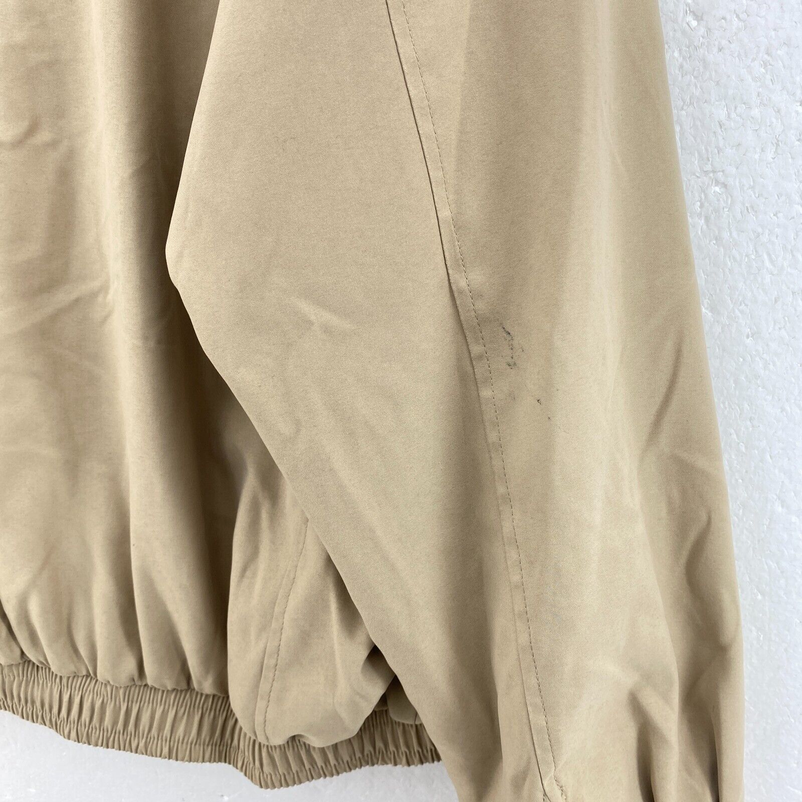 Vintage Polo Ralph Lauren Full Zip Logo Beige Harrington Jacket Size L