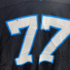 Vintage Reebok Carolina Panthers NFL 77 Jenkins Black Jersey Size 2XL