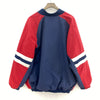 Nike Swoosh Snapped Navy Blue Red Raglan Sleeve Bomber Jacket Size XL