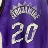Champion Damon Stoudamire 20 Toronto Raptors Purple Jersey Size 44 Sleeveless