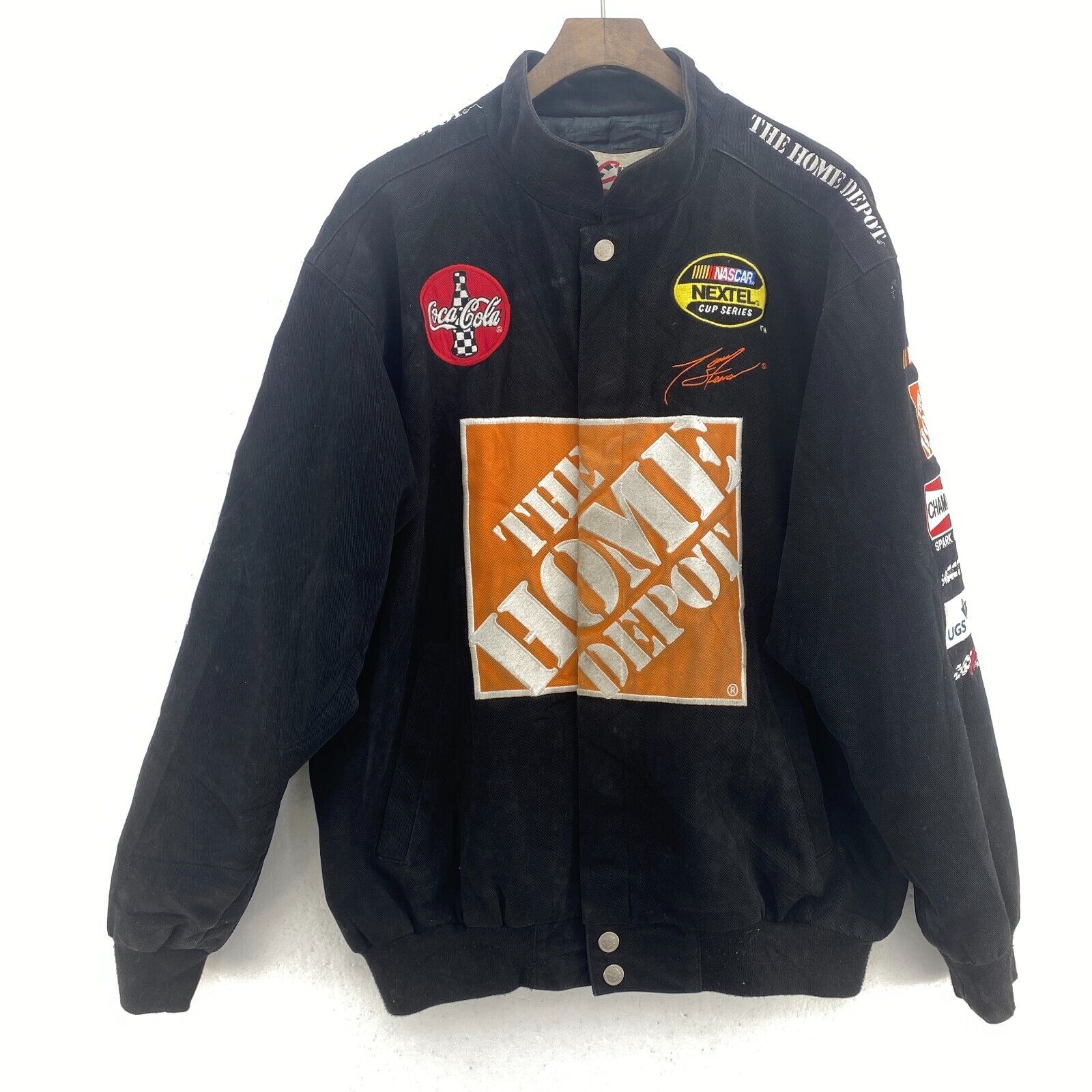 Chase Dupont Nascar Nextel Cup Series Home Depot Racing Black Jacket Size M