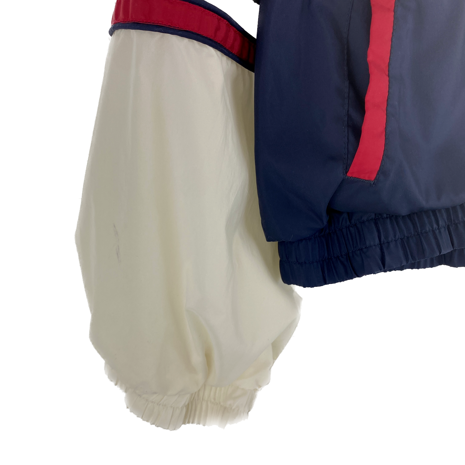 Vintage USA Olympics Full Zip White Navy Blue Light Jacket Size L