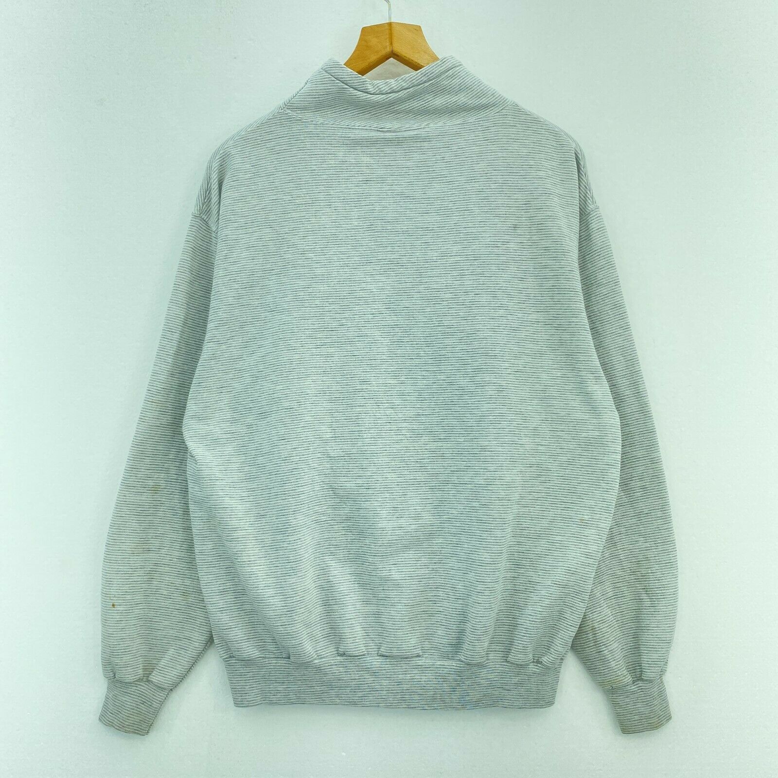 Marvin The Martian 1992 Warner Bros Striped High Neck Sweatshirt Size L