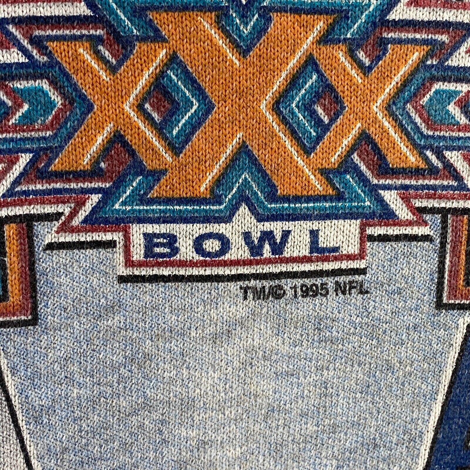 Super Bowl 1995 Pittsburg Steelers Dallas Cowboys NFL Gray Sweatshirt Size XL