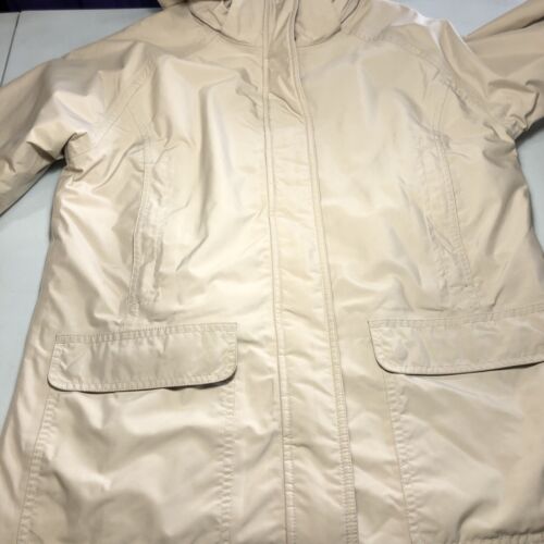 L.L.Bean Women's Beige Insulated Ultra Long Puffer Coat Size S Full Zip