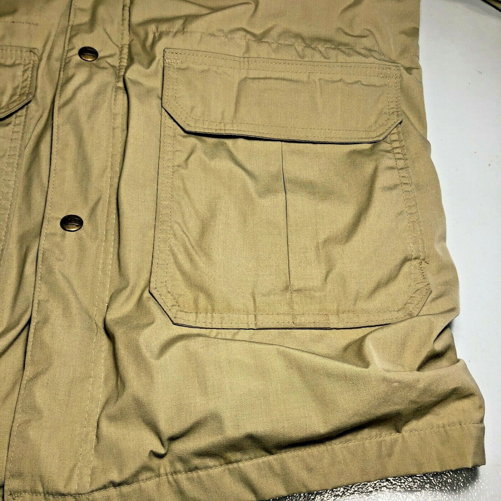 Wool Rich Beige Insulated Parka Mid Length Size XL