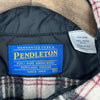Vintage Pendleton Button Up Single Pocket Black White Wool Shirt Size XL