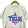 Vintage Yale University Bulldogs Gray Striped T-shirt Size M Tee