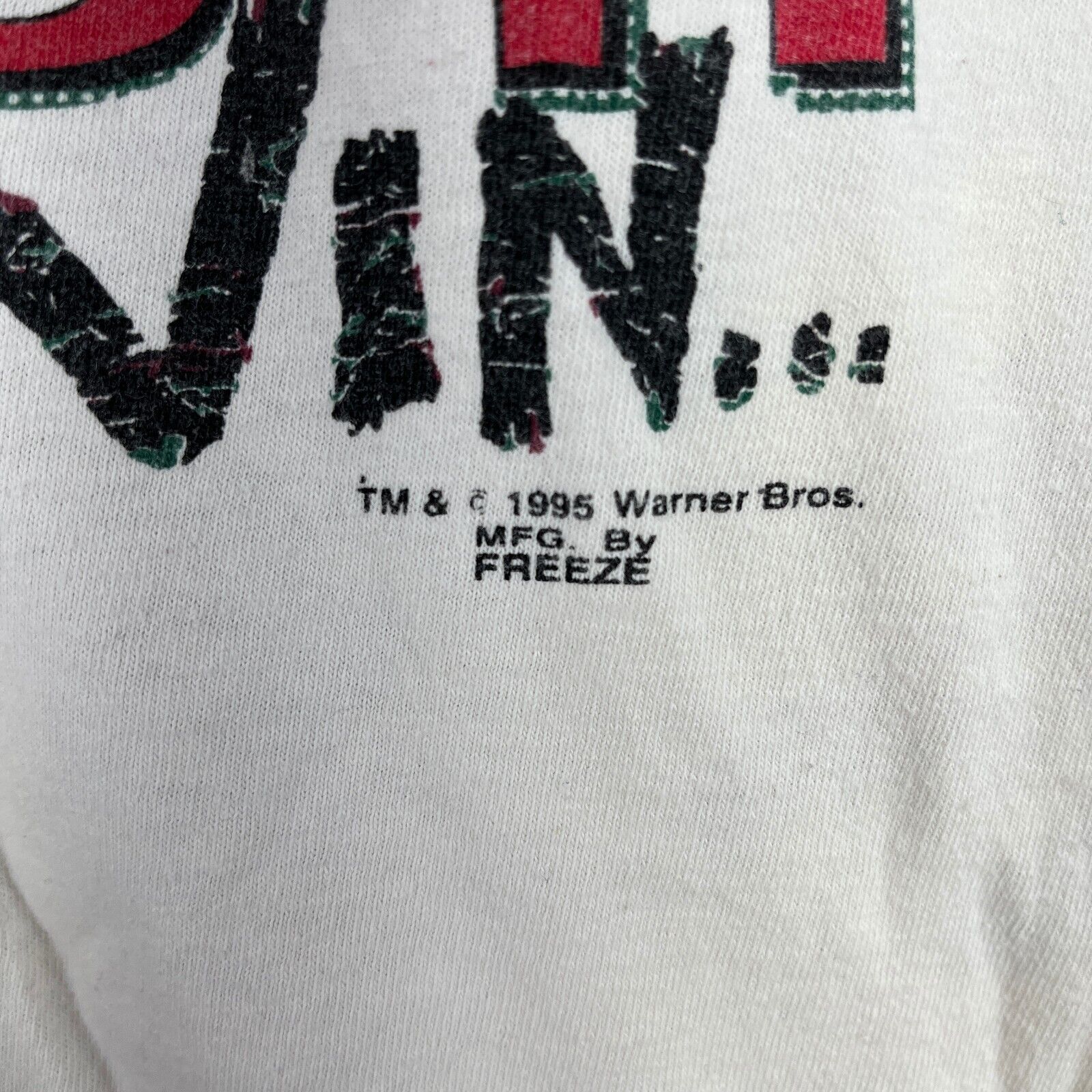 Vintage Anyone Can Win 1995 The Tasmanian Devil White Jersey T-shirt Size L