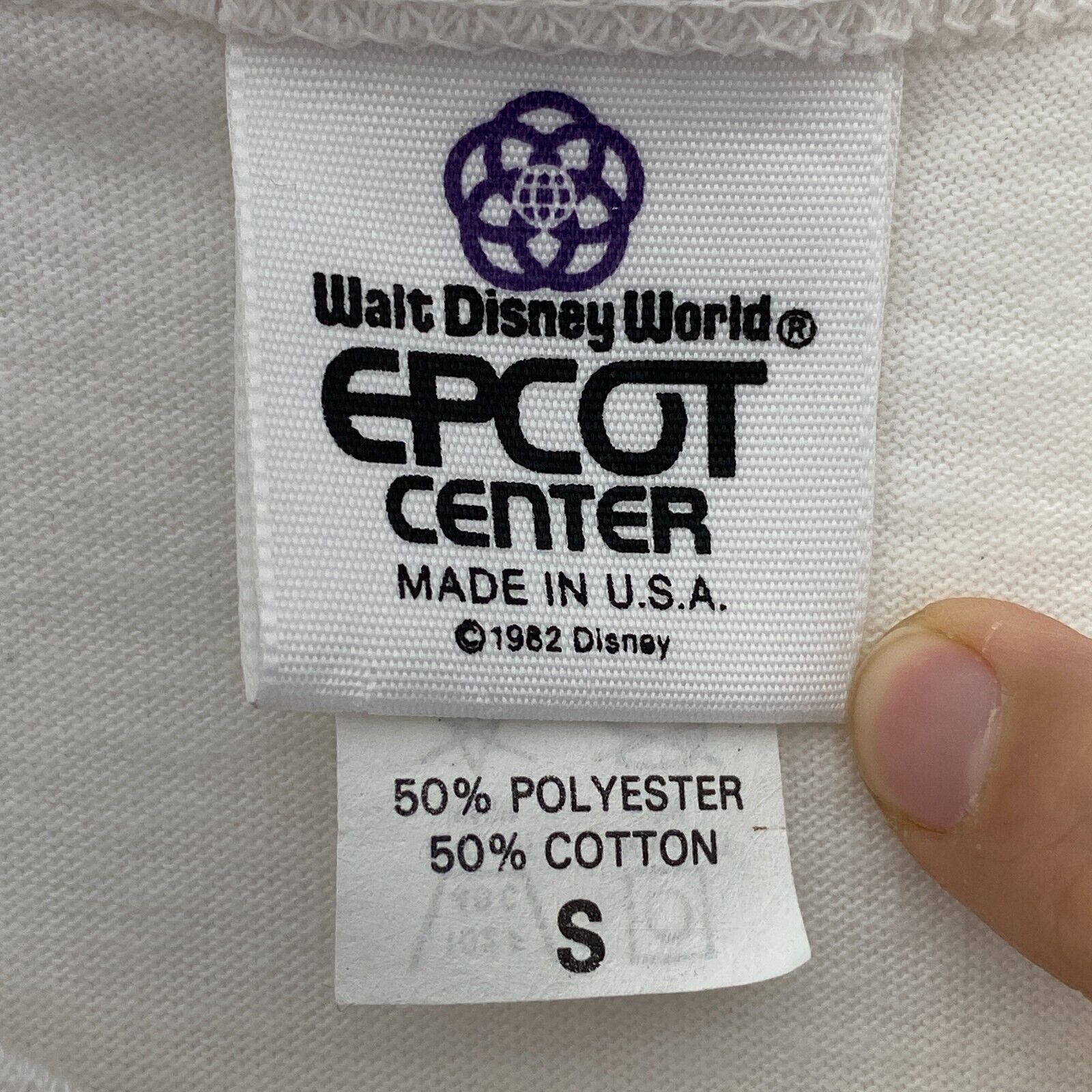Walt Disney World 1982 Rainbow Walt Disney White Figment T-shirt Size S Kids