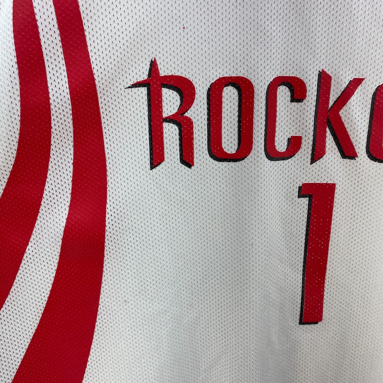 1 Tracy McGrady NBA Houston Rockets Swingman Reebok White Jersey Size S