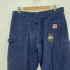 Carhartt Flame Resistant Canvas Navy Blue Worker Pants Size 36 x 30