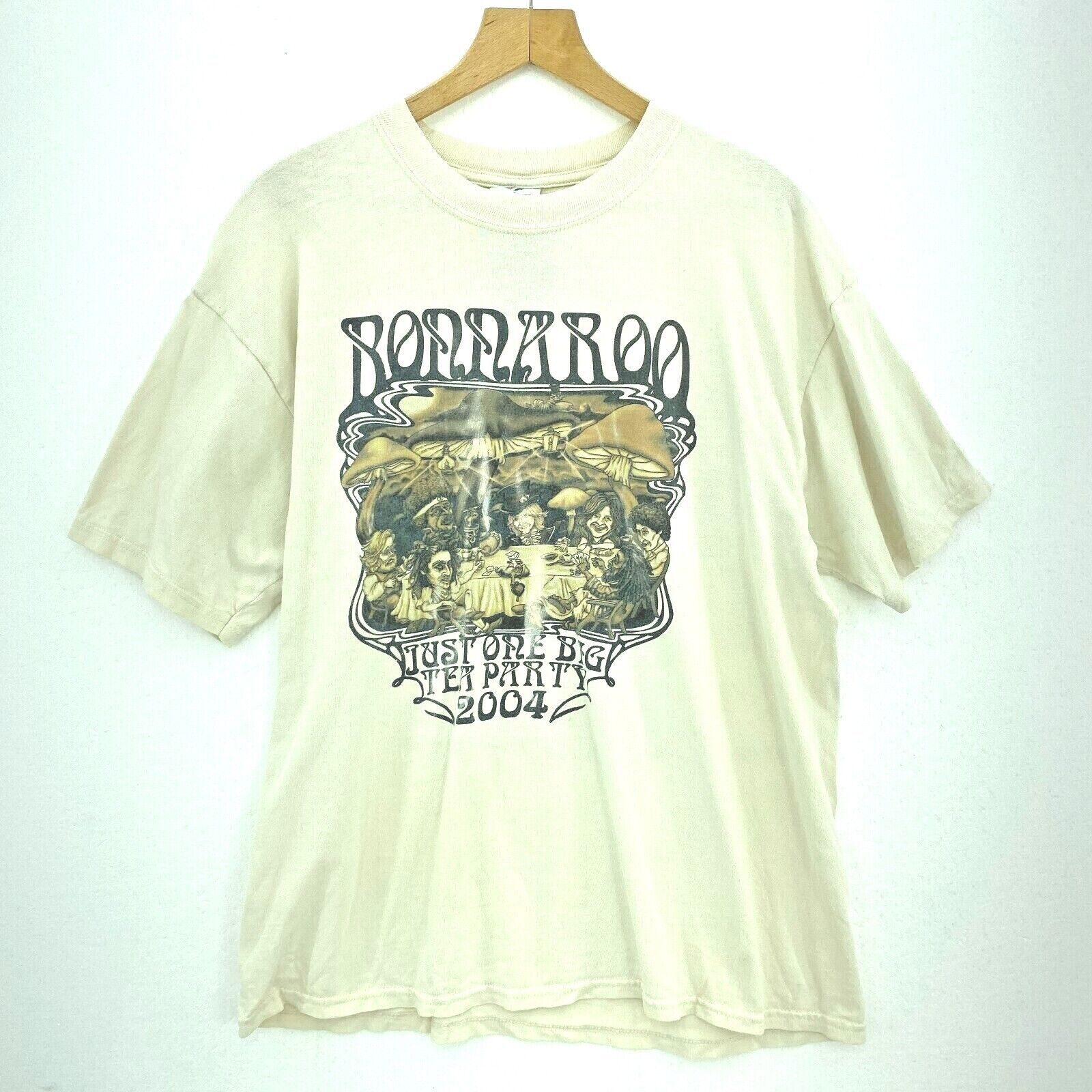 Bonnaroo Music Festival 2004 Just One Big Tea Party White T-shirt Size XL