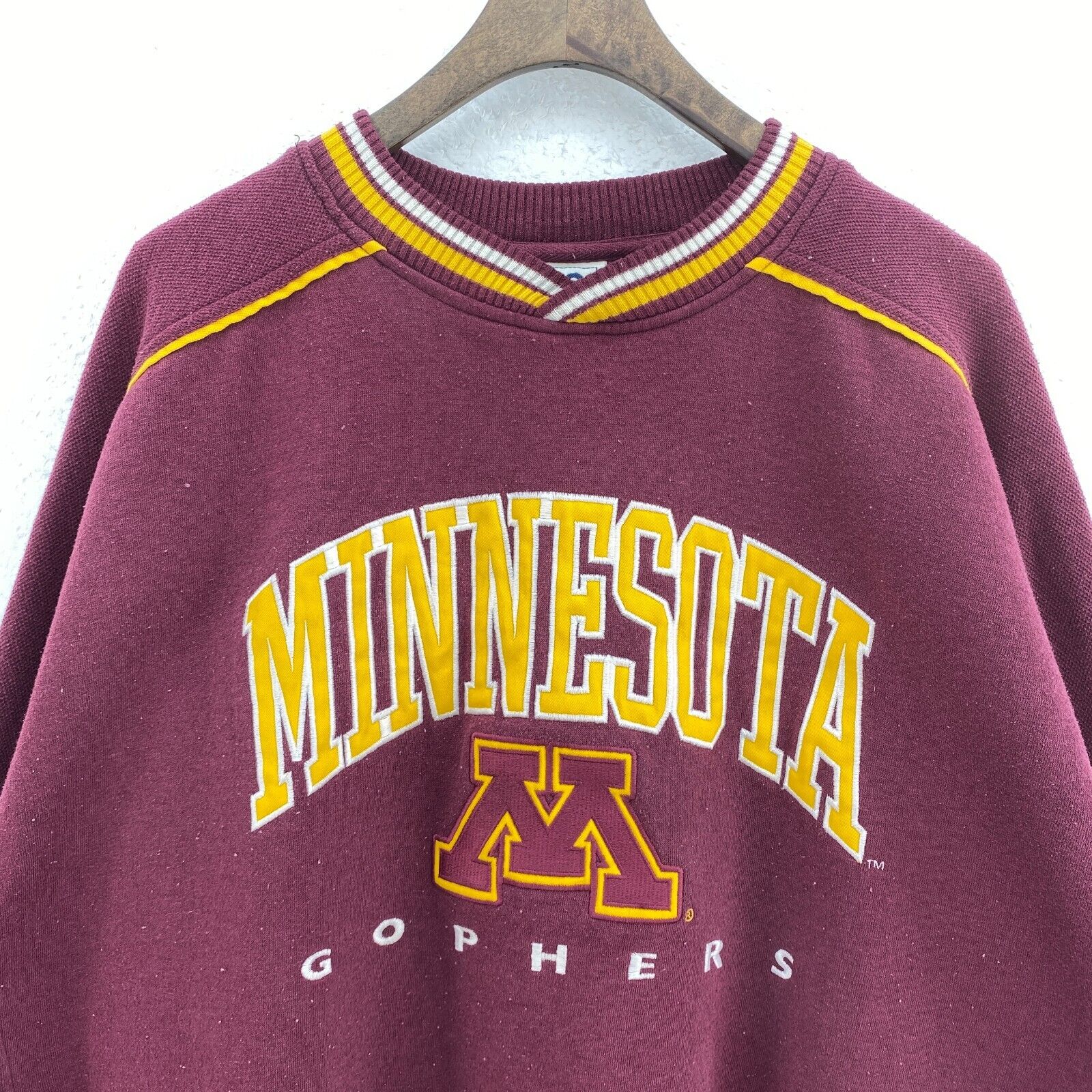 Lee Minnesota Gophers University Burgundy Red Sweatshirt Size 2XL Crew Neck