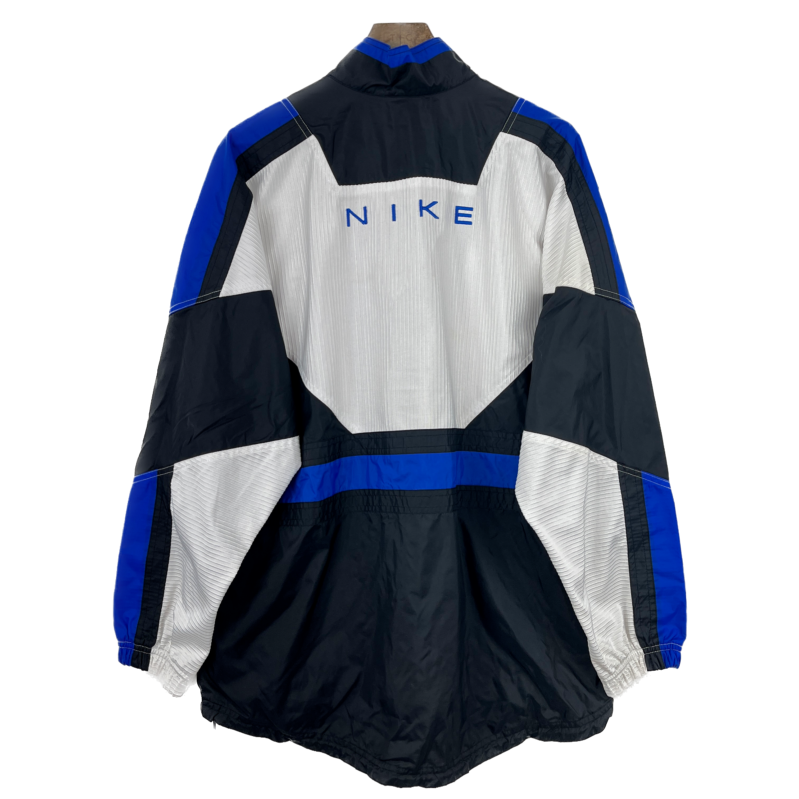 Vintage Nike Swoosh Full Zip Black White Light Jacket Size M