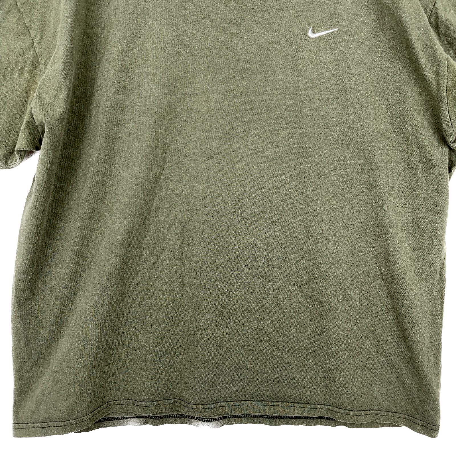 Vintage Nike Swoosh Chest Logo Earth Tone Green T-shirt Size XL