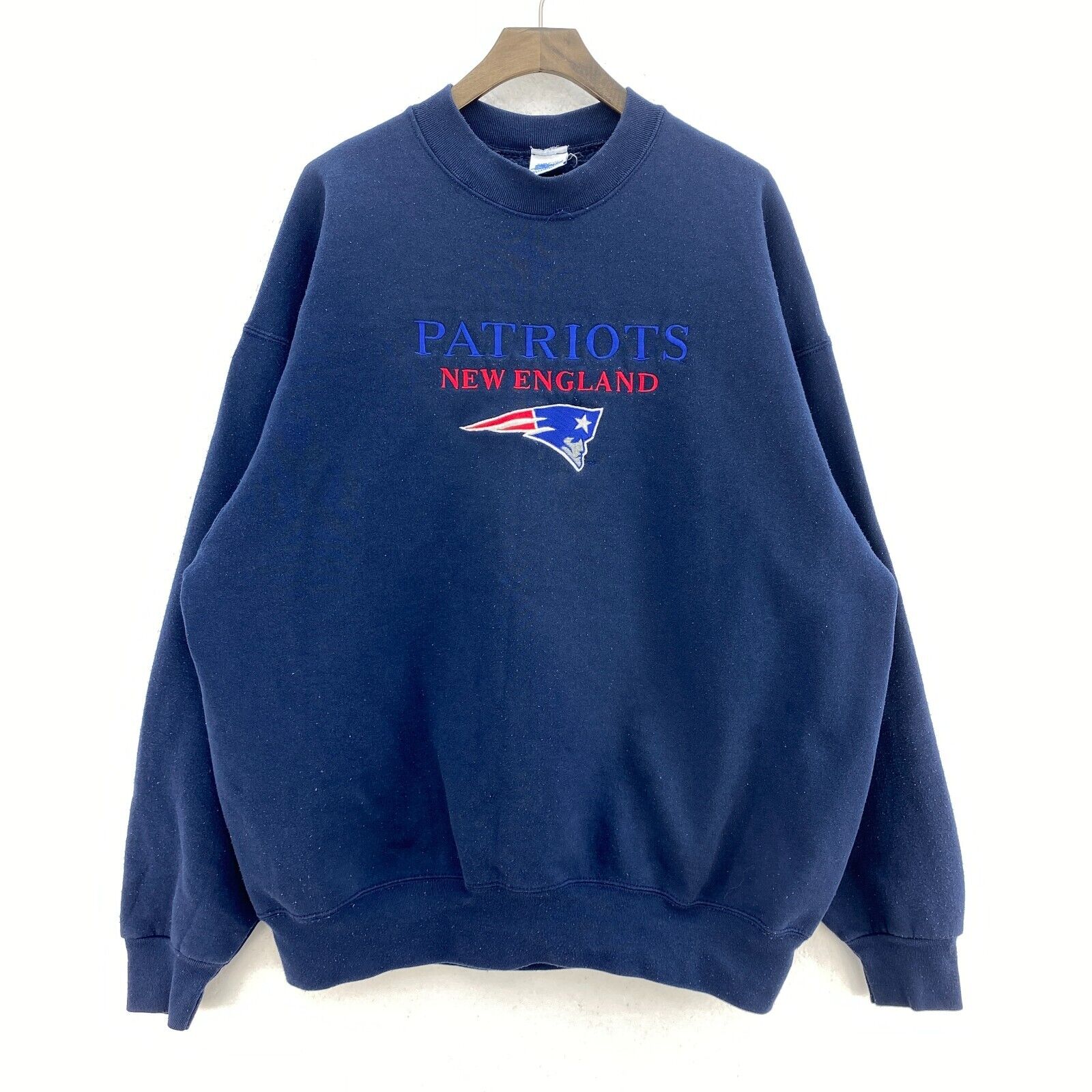 New England Patriots NFL Crewneck Navy Blue Sweatshirt Size XL