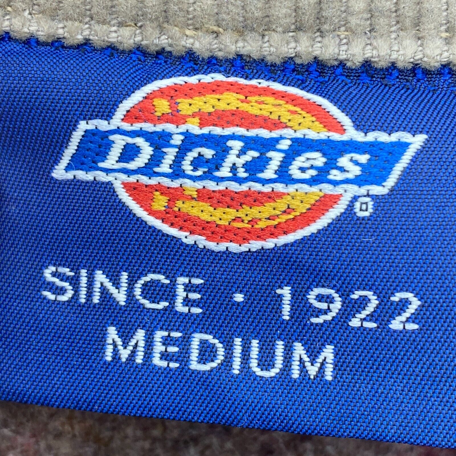 Dickies Full Zip Medium Wash Blue Denim Jacket Size M Blanket Lined