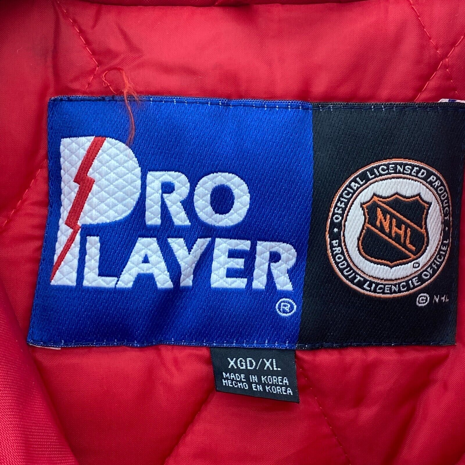 Pro Player Chicago Blackhawks NHL Black Full Zip Insulated Jacket Size XL