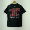 2002 Screw The Rules Cross Logo Play The Game Black T-shirt Size M WWE