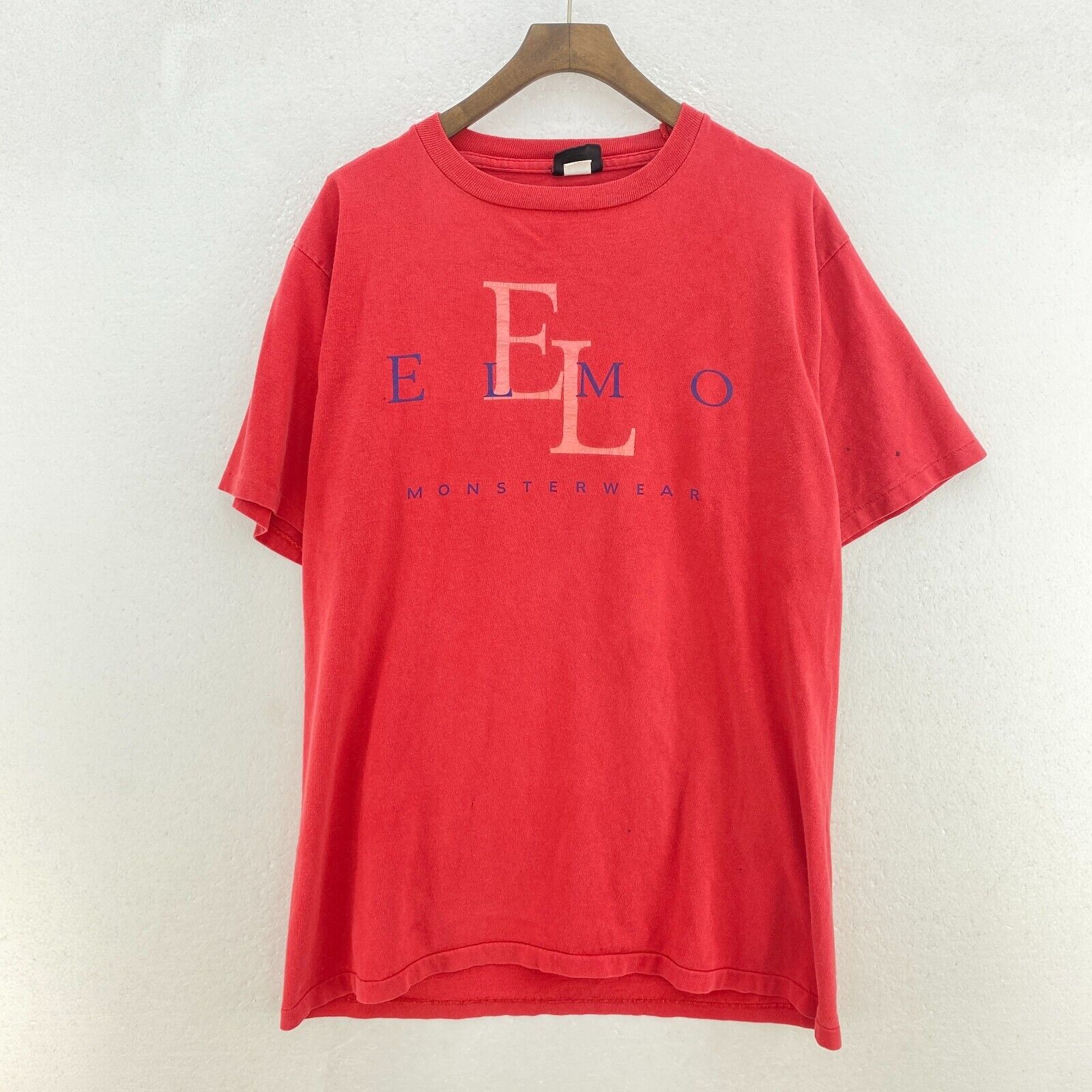 Changes Sesame Street Elmo Street Muppet Monster Red T-shirt Size L