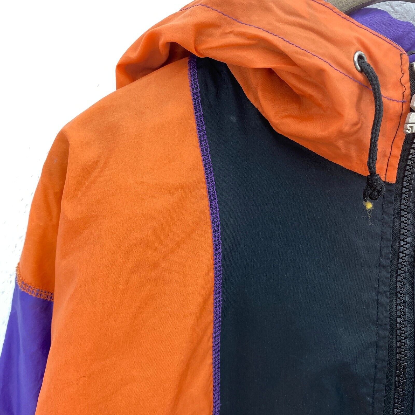 Vintage Starter Phoenix Suns NBA Half Zip Black Hooded Insulated Jacket Size S