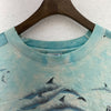 Vintage Liquid Blue Blue Tie Dye Sea Animals T-shirt Size XL Tee