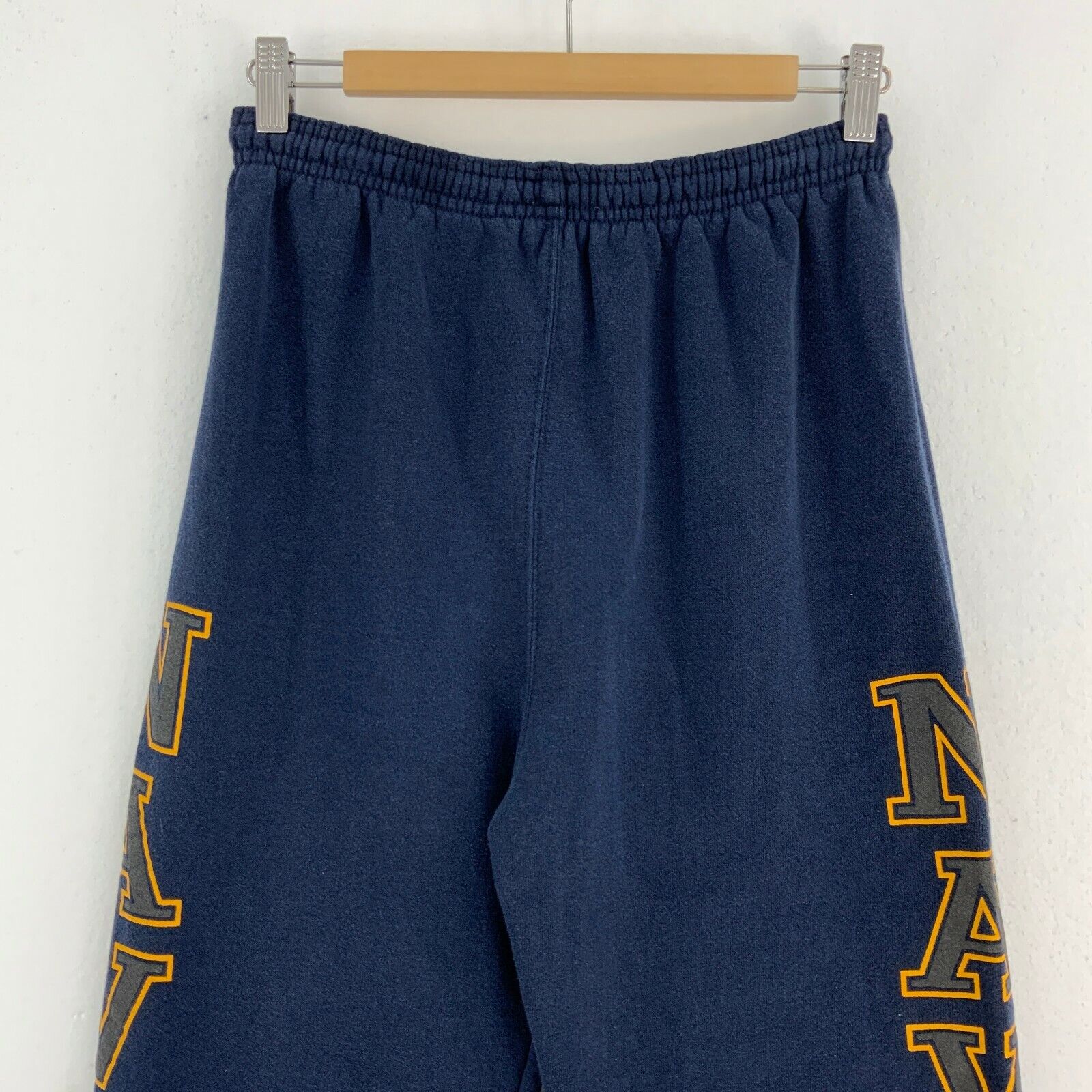 US Navy Women Sweatpant Activewear Fleece Lined Blue Size M 90s