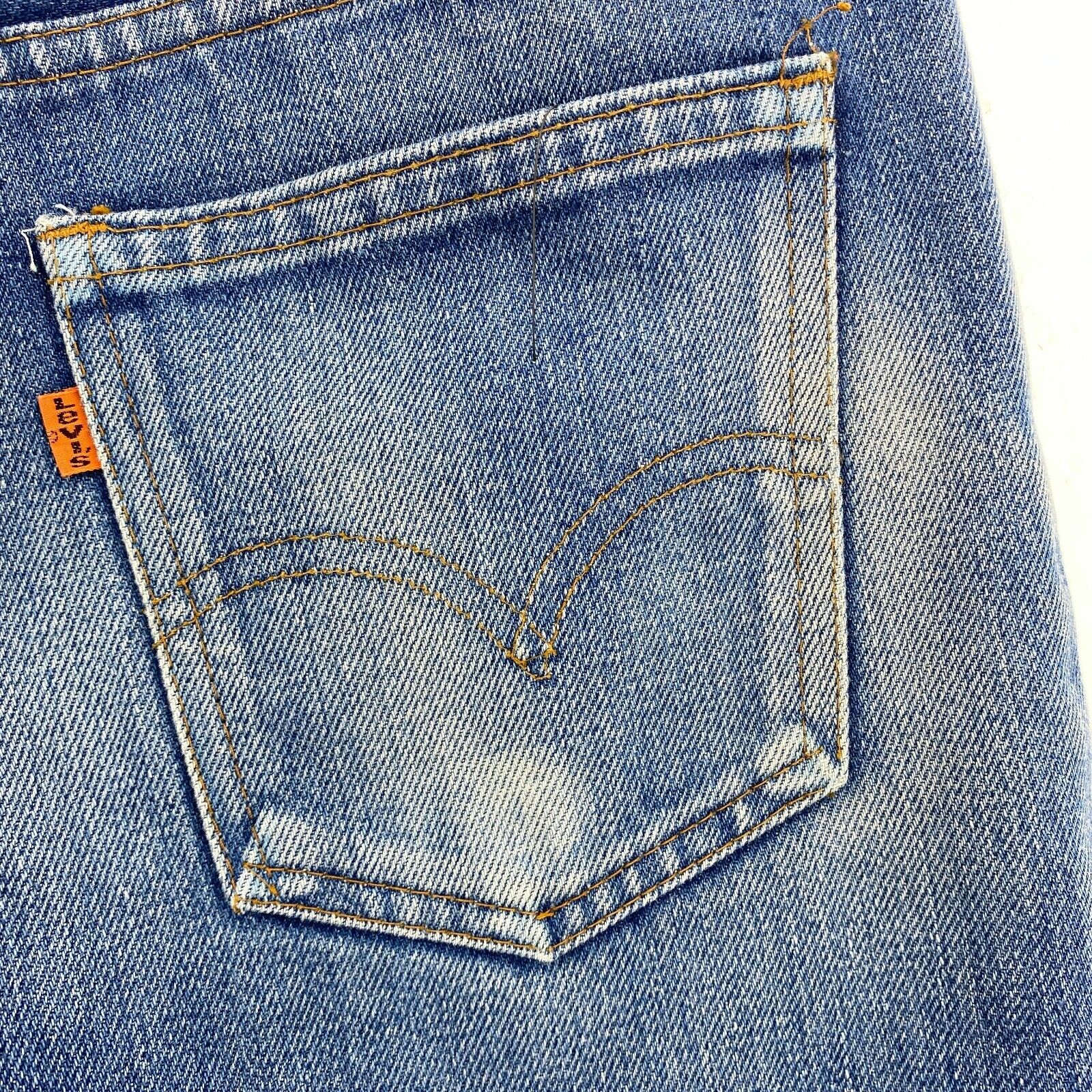 Levi's Orange Tab Women's Dark Wash Blue Denim Cut-off Shorts Size 27