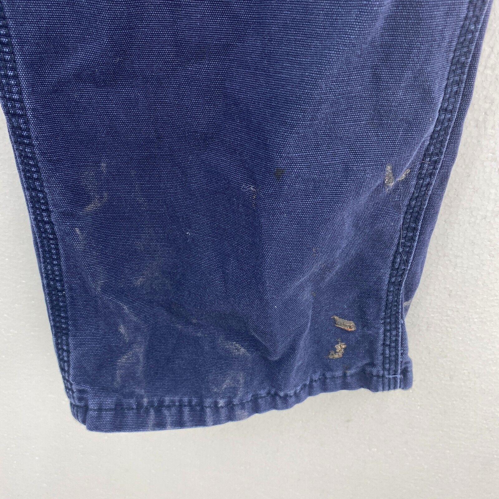 Carhartt Flame Resistant Canvas Navy Blue Worker Pants Size 36 x 30