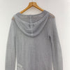 Michael Kors Women's Metallic Mesh Gray Hooded Sweater
