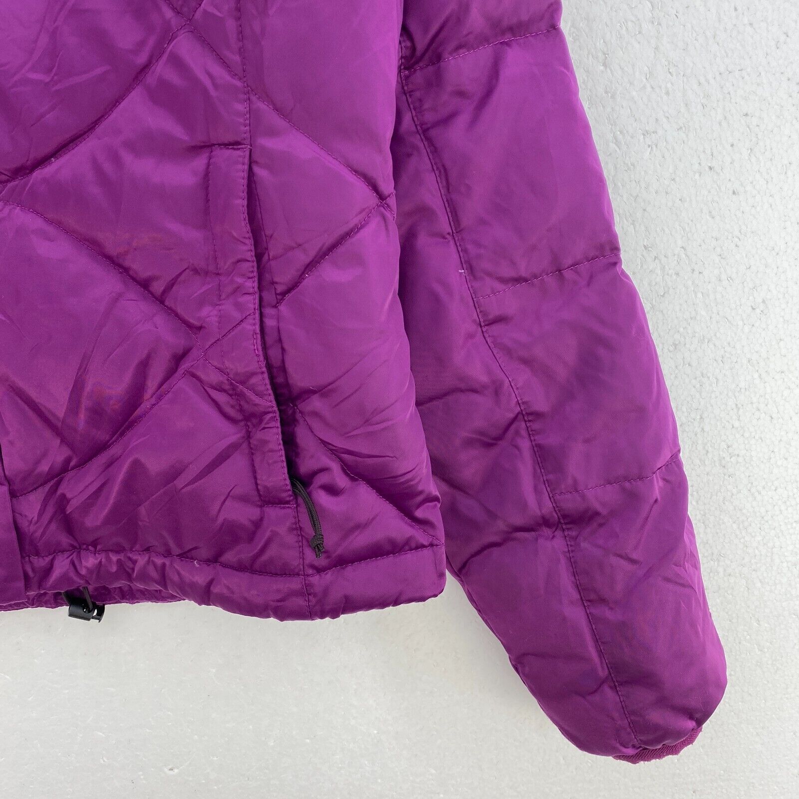 The North Face 550 Women's Purple Insulated Hooded Jacket Size M Full Zip Up