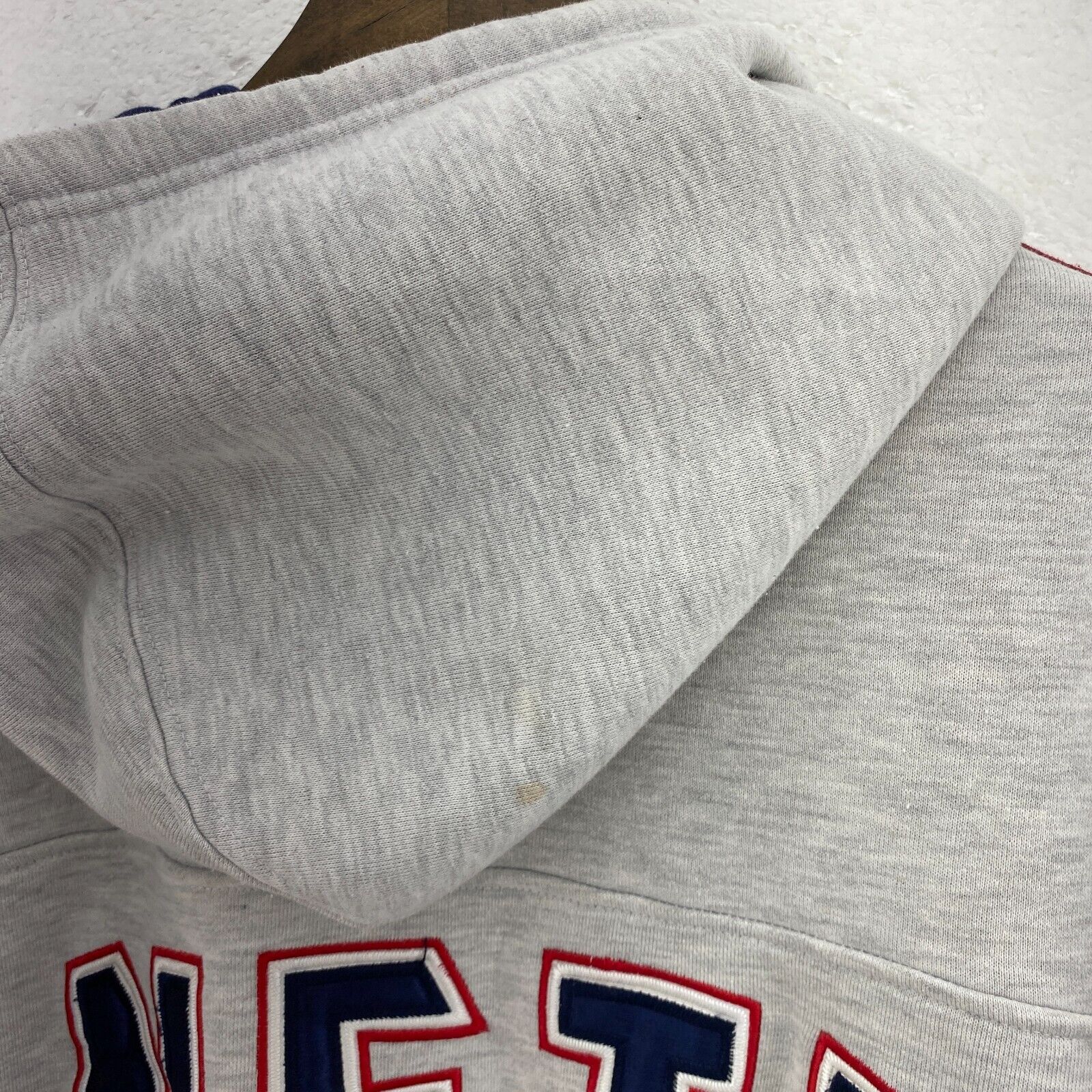Brooklyn Nets NBA Gray Hooded Jacket Size XL Full Zip Up