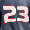Nike Air Jordan Full Zip Black Red Leather Jacket Size S Kids