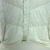 Nike Embroidered Logo Down Fill White Full Zip Puffer Jacket Size L Womens